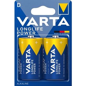 VARTA 2 Piles Alcalines LR20 - D // Radio Jouet Chauffe Eau, LongLife Power Alkaline